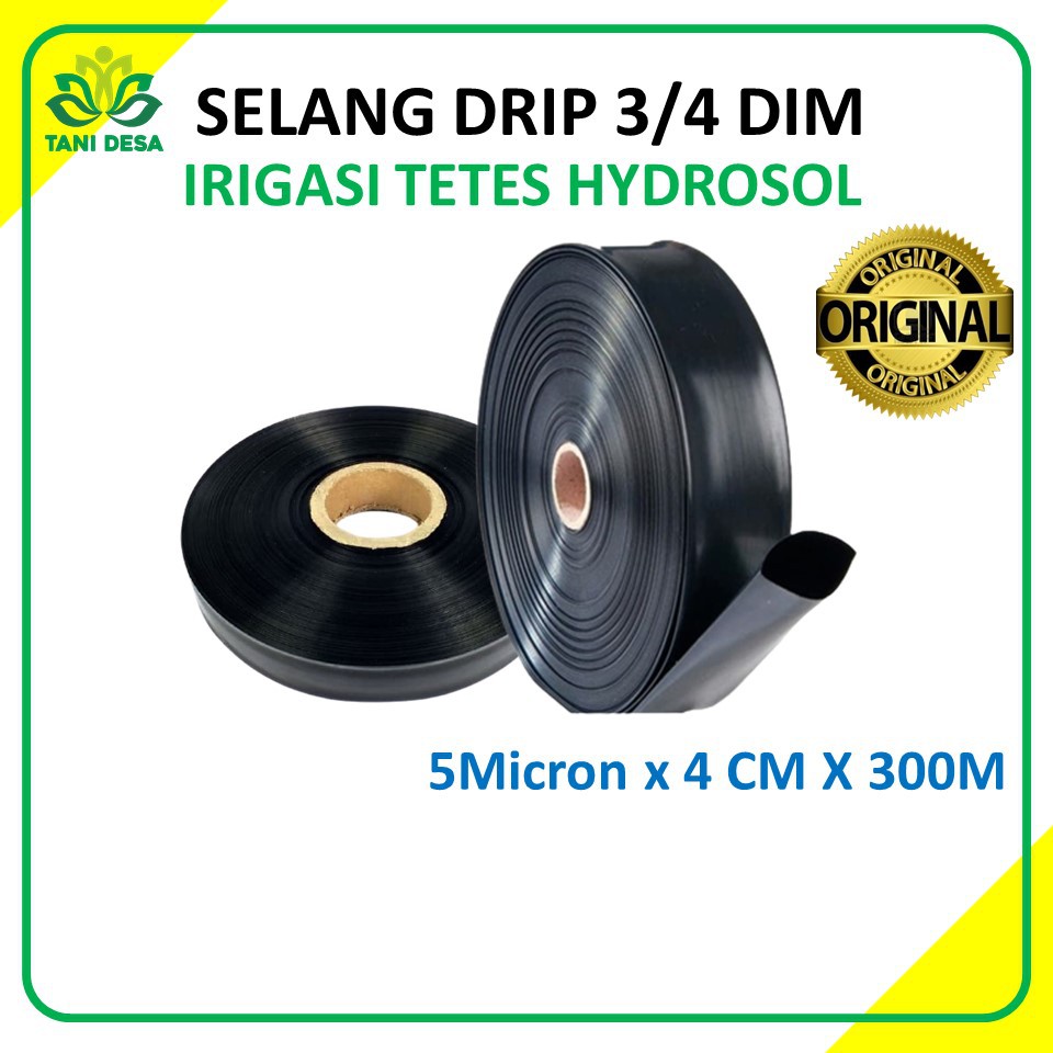 selang drip tetes 5 mikron x 300meter - 3/4 dim