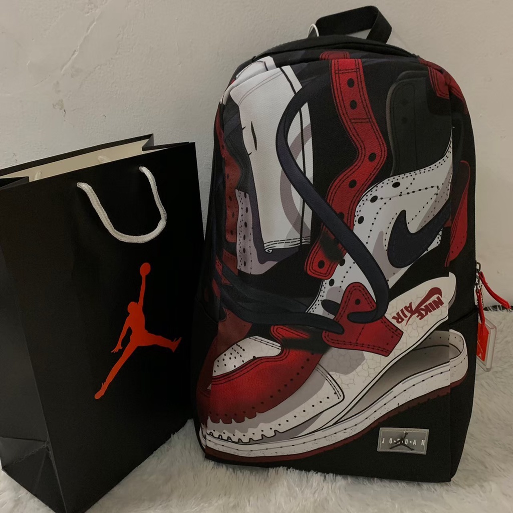 Jual TAS RANSEL JORDAN SNEAKERS BACKPACK ORIGINAL RED | Shopee Indonesia