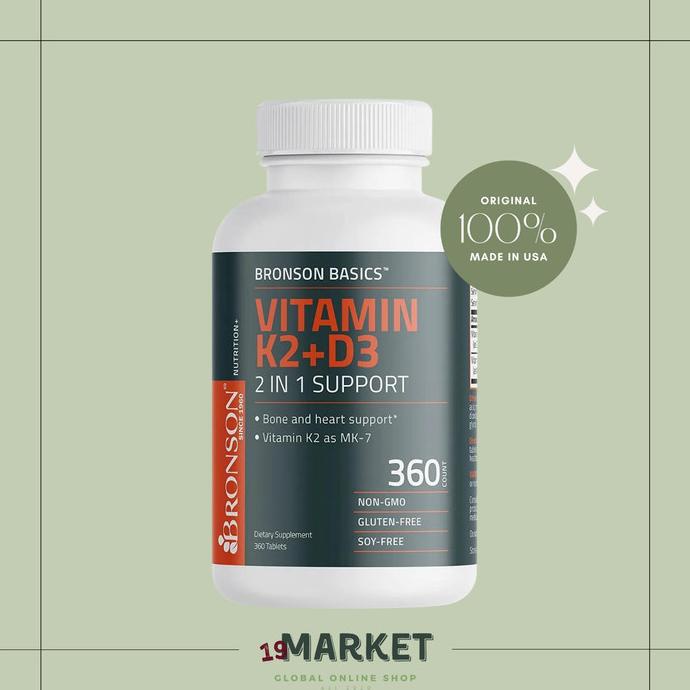 Jual Bronson Basics Vitamin D3 5000 Iu K2 90mcg Mk7 360 Tablets