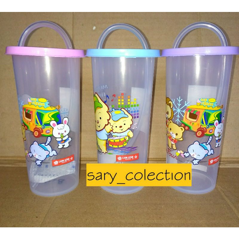 Jual Lion Star Gelas Tutup Sedotan Cup With Straw 370 Ml Shopee Indonesia 6454