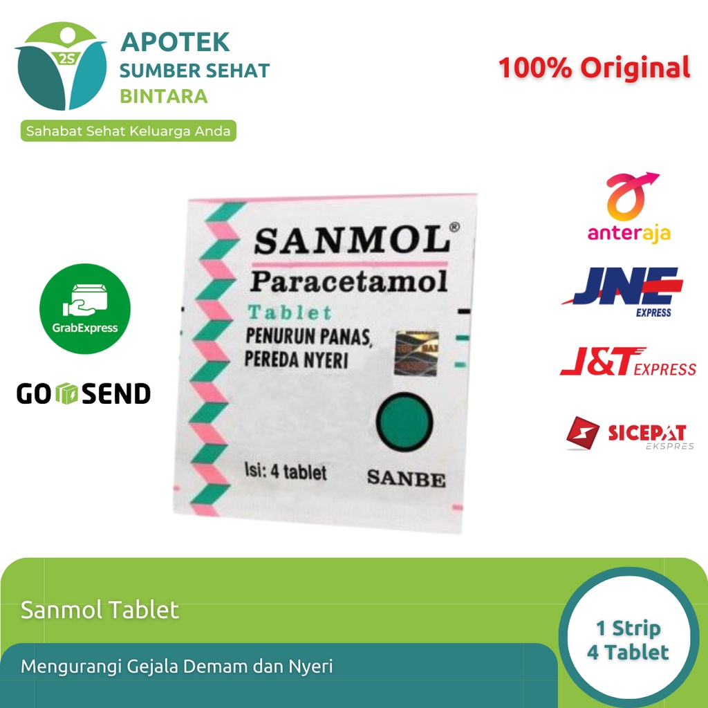 Jual Sanmol 500 Mg Sanmol Forte 650 Mg Obat Demam Nyeri 1 Strip 4