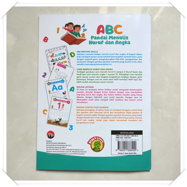 Jual BUKU ANAK TK & PAUD - ABC PANDAI MENULIS HURUF DAN ANGKA (BONUS ...