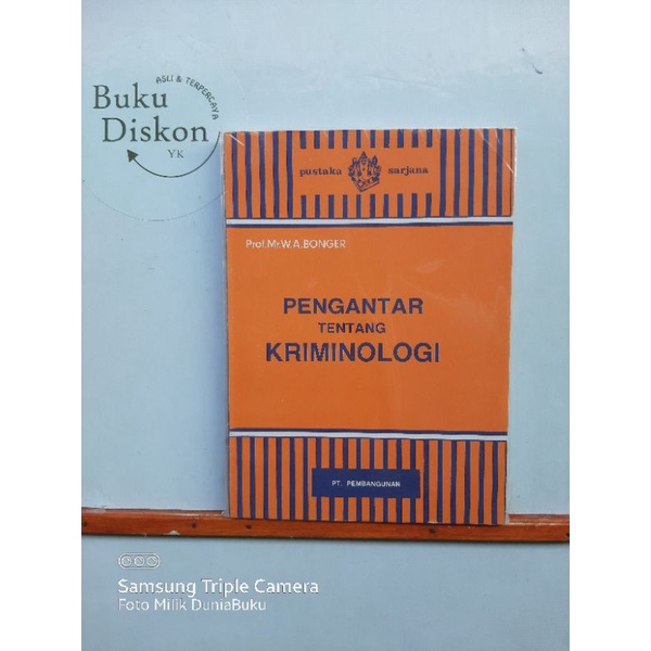 Jual Buku Origional Pengantar Tentang Kriminologi | Shopee Indonesia