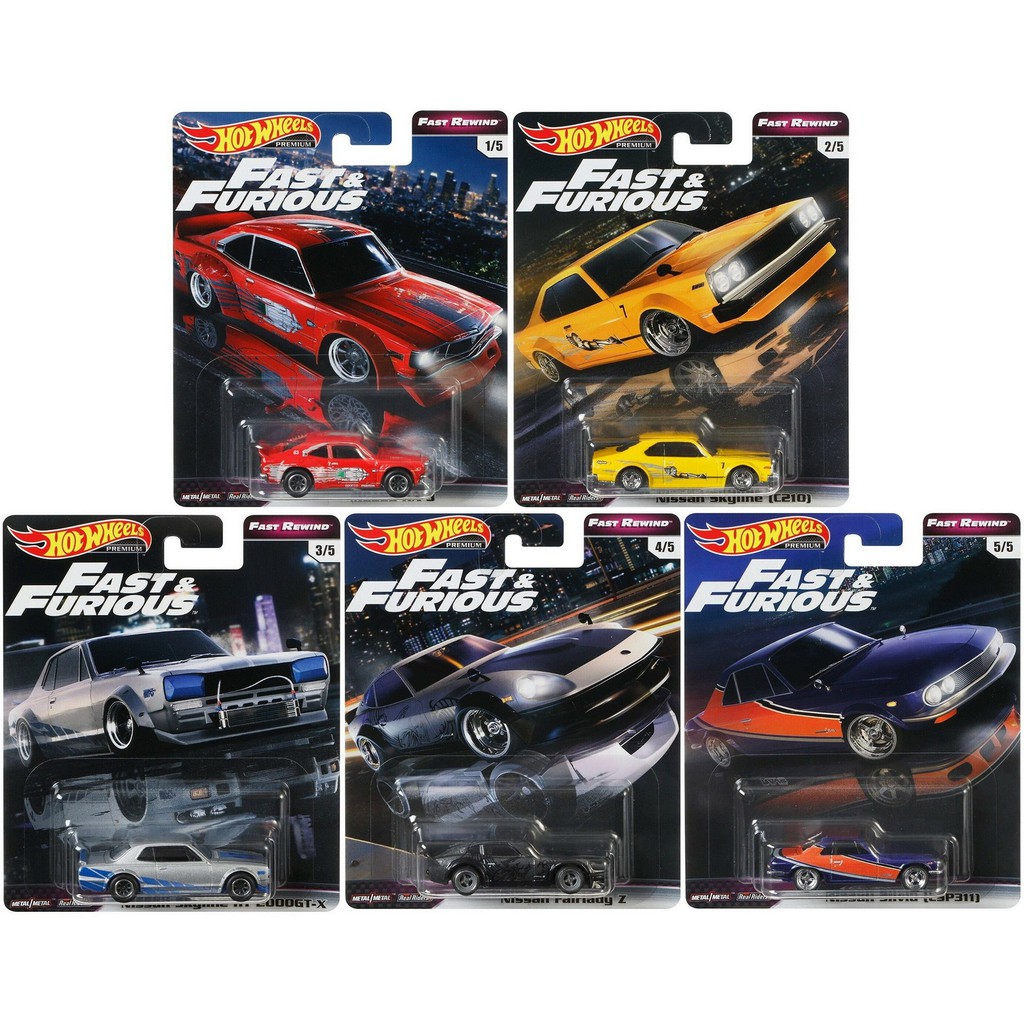 Jual Hot Wheels Fast Furious Fnf Rewind Nissan Silvia Hako Hakosuka Skyline C210 Fairlady Mazda