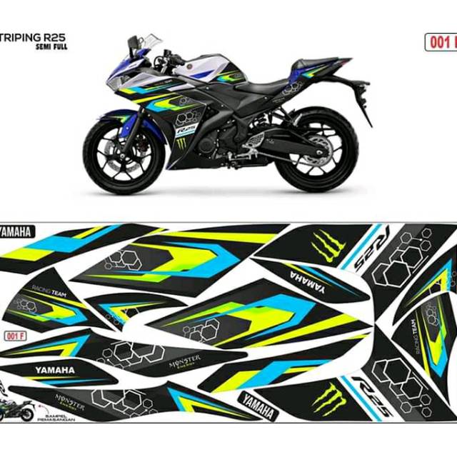 Jual Striping semi full Yamaha R25 Yamaha R25 Thailand | Shopee Indonesia