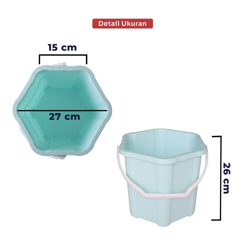 Jual EMBER PLASTIK GAGANG SEGI 6 PASTEL - 3 GALON - 10 LITER | Shopee ...