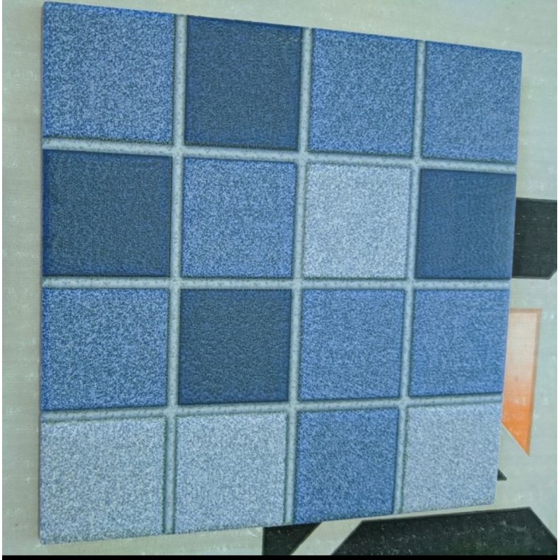 Jual KERAMIK LANTAI KAMAR MANDI MULIA SPECTRUM LAREDO BLUE 20X20