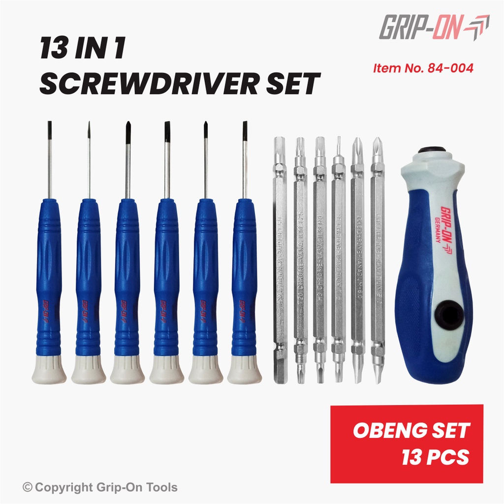 Jual Grip-On 13-In-1 Screwdriver Set Obeng Multi Fungsi Serba Guna 13 ...