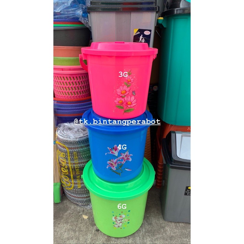 Jual Shinpo Ember Air Plastik 3 4 6 Galon Ember Plastik Warna Murah Shopee Indonesia 1839