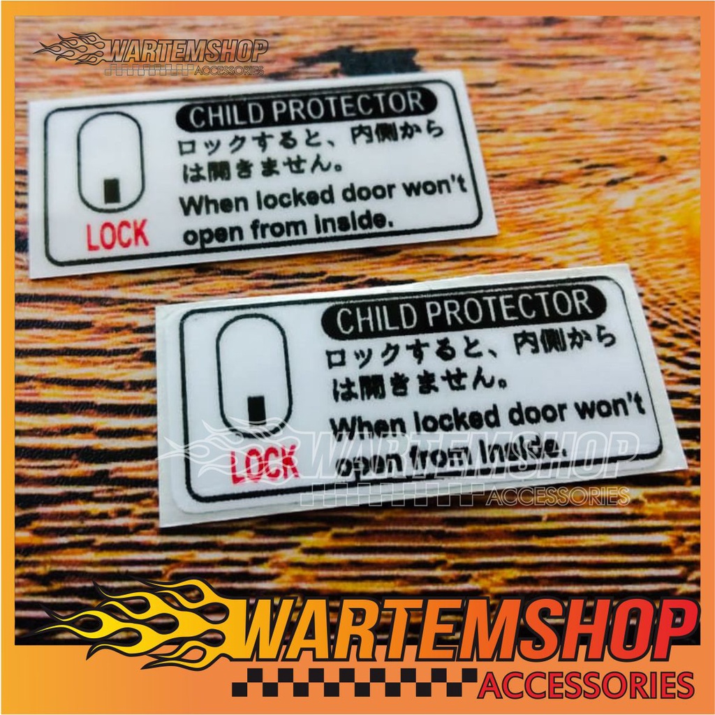 Jual STICKER OEM TEMPEL LUAR CHILD LOCK TOYOTA | Shopee Indonesia
