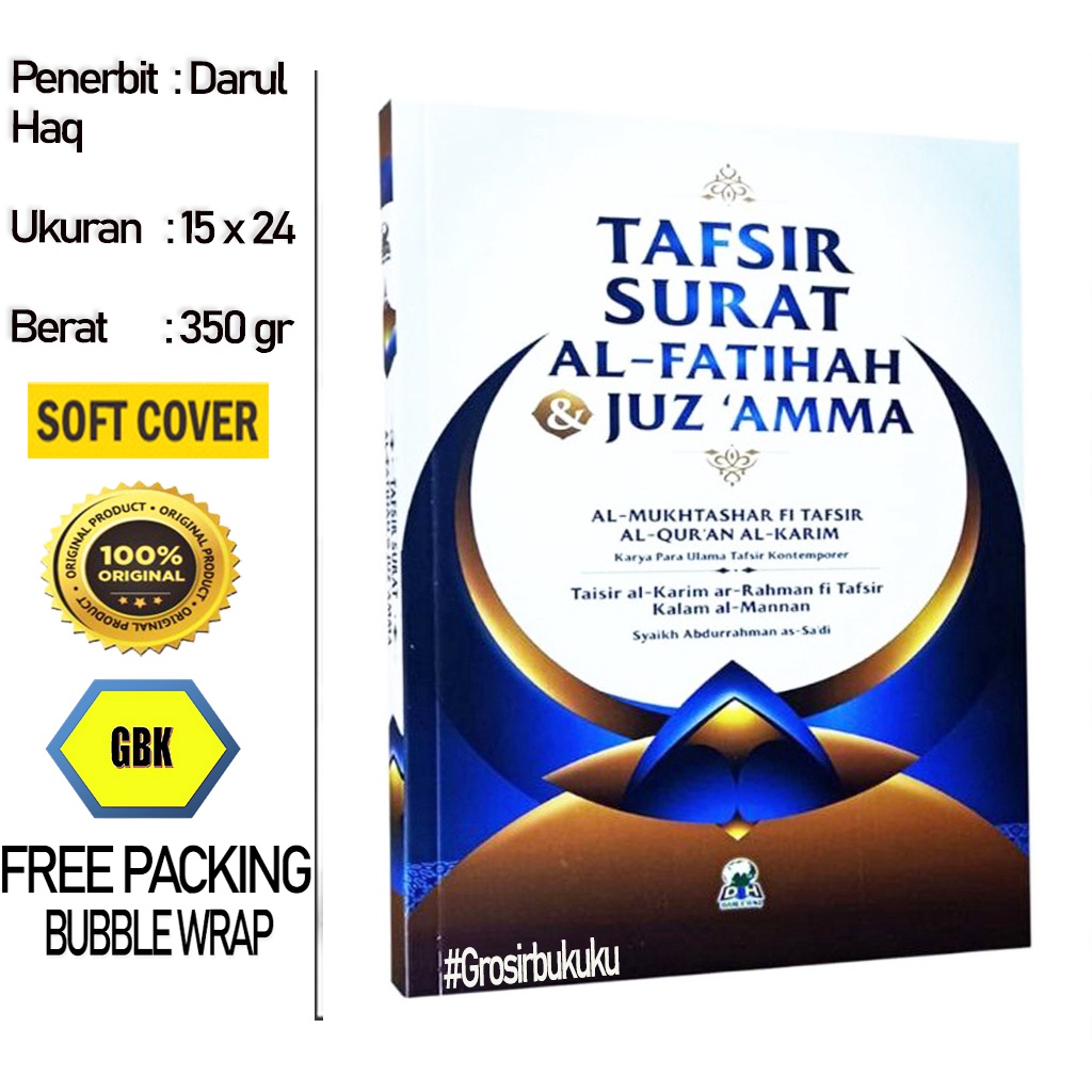 Jual Buku Tafsir Surat Al-Fatihah & Juz Amma - Darul Haq | Shopee Indonesia