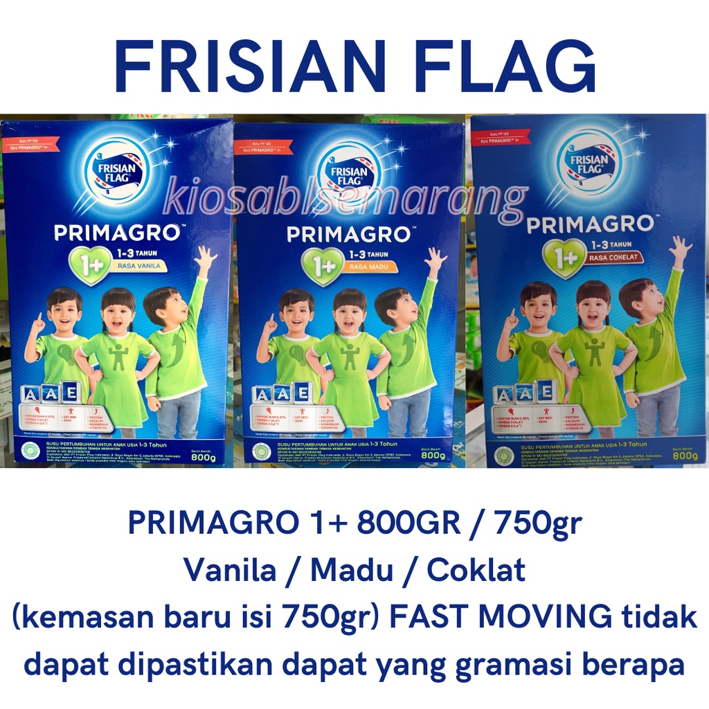 Jual Susu Frisian Flag 123 Primagro 1+ Madu / Vanila / Coklat 800gr ...