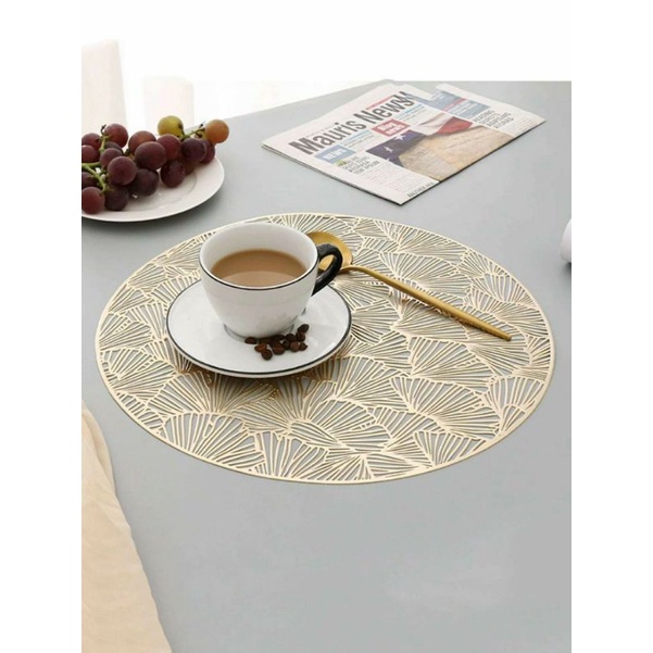 Jual Tatakan Piring Meja Makan Tatakan Alas Gelas Placemate Gold Placemate Silver Taplak Meja