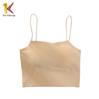 Tanktop Bra Seamless Ice Silk BH Tanpa Kawat Pakaian Dalam Wanita