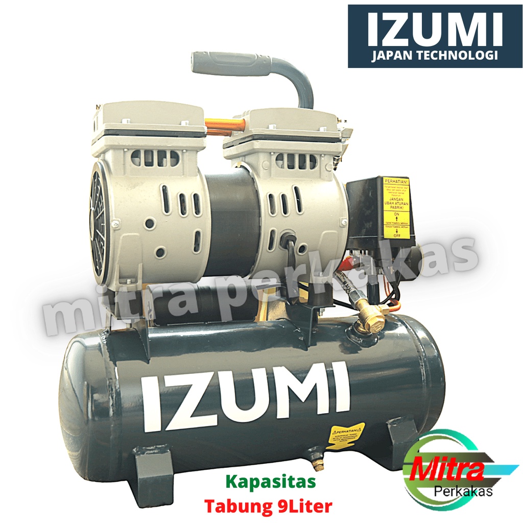 Jual KOMPRESOR ANGIN OILLESS IZUMI / COMPRESOR OIL LESS IZUMI 3/4HP 9 ...