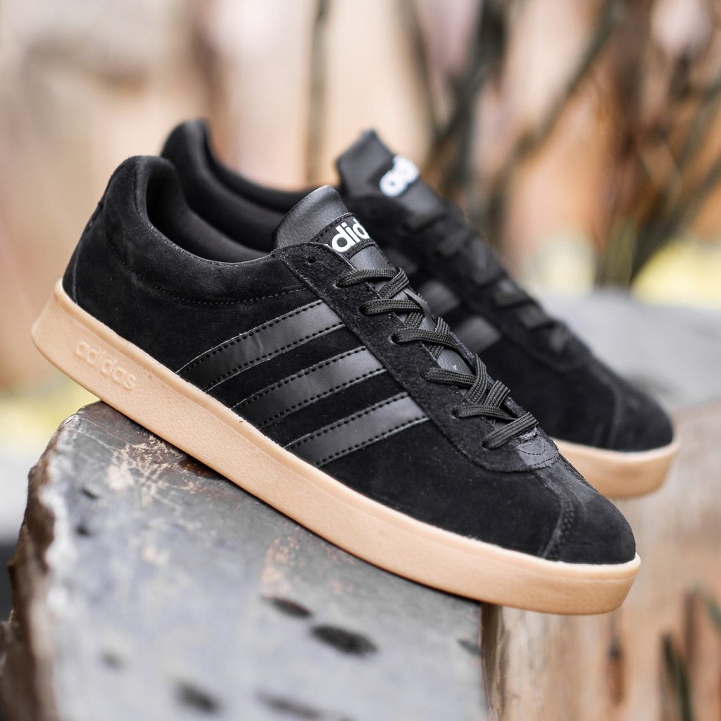 Adidas neo shop black suede