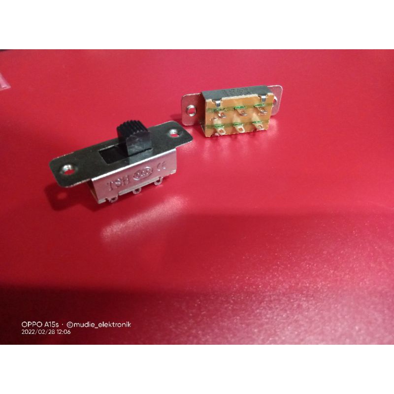 Jual Switch Saklar Geser Besar Slide Switch 6pin 2 Wayy On Off Shopee