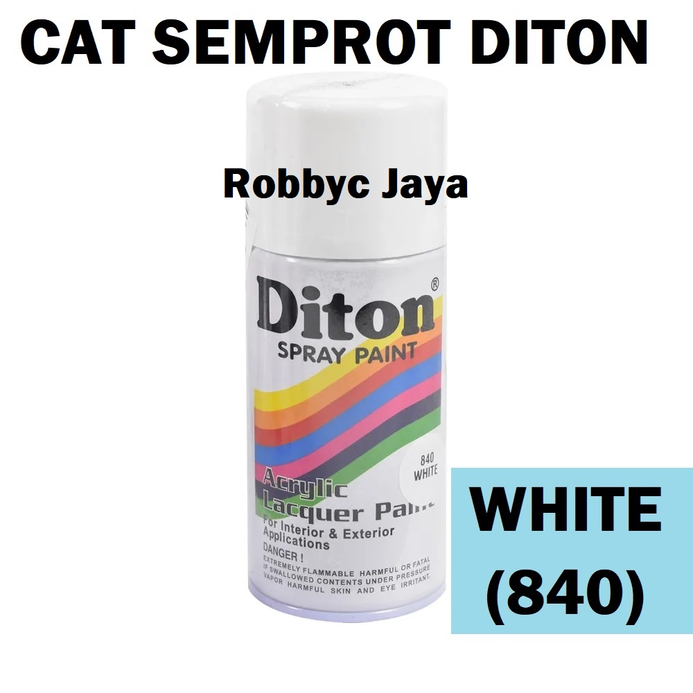 Jual Cat Semprot Diton White 840 / Cat Pilok Putih 300cc | Shopee Indonesia