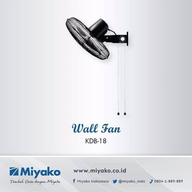 Jual BATAM - MIYAKO KDB18 KDB 18 wall fan kipas angin dinding baling ...