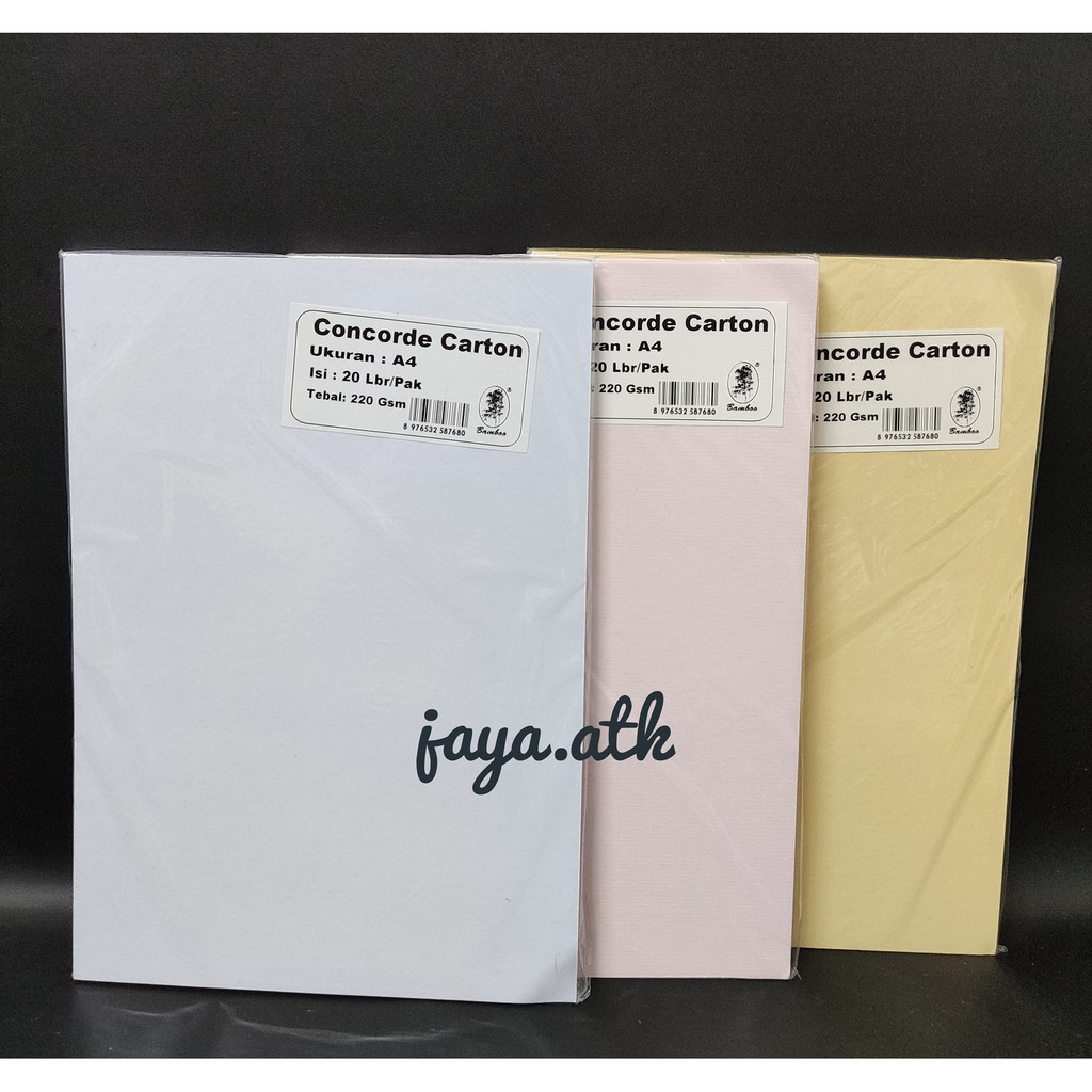 Jual Kertas Concorde Karton A4 220 Gsm Carton Paper Warna Konkord