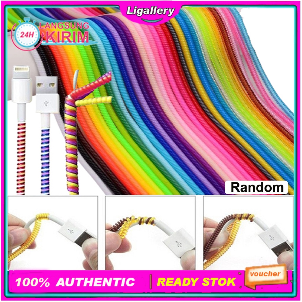 Jual [BISA COD] Pelindung Kabel Spiral 1 Warna Protector Lilit Gulung