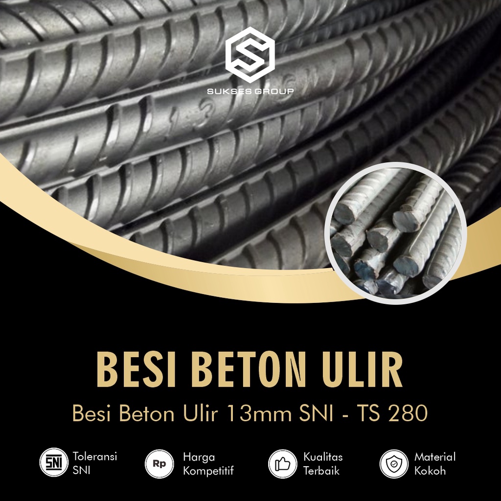 Jual Besi Beton Ulir 13mm Sertifikat SNI - TS 280 | Shopee Indonesia