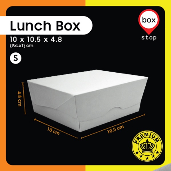 Jual Lunch Box Paper | Kemasan Kotak Makanan Kertas | Kecil S (50 pcs ...