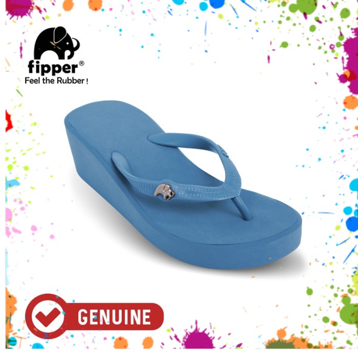 Jual Fipper 5cm New Wedges S Sandal Wanita Blue Teal Shopee