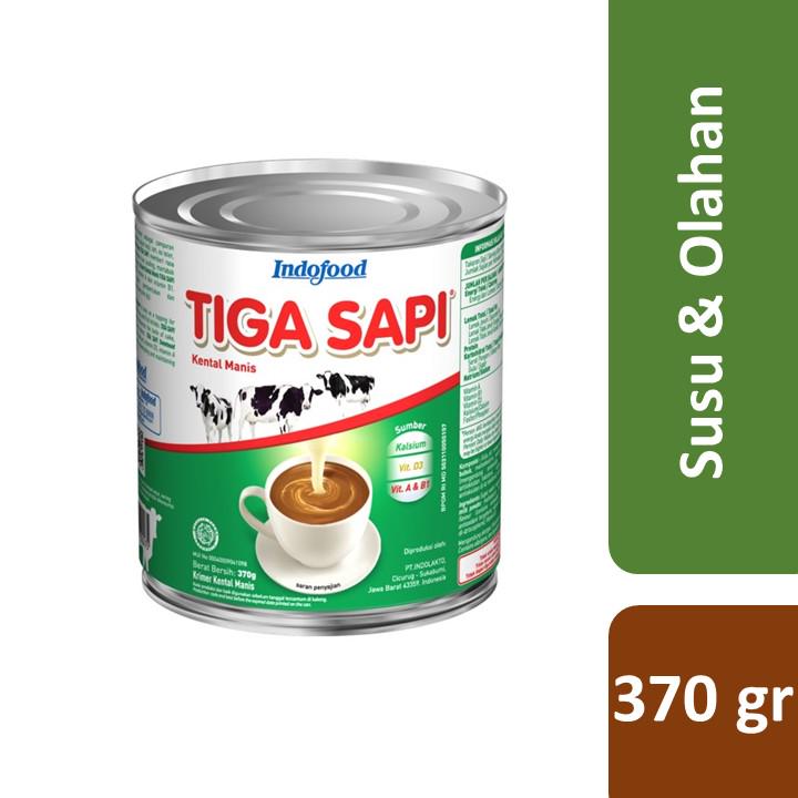 Jual Indofood Tiga Sapi Susu Kental Manis Putih Kaleng 370 gr | Shopee