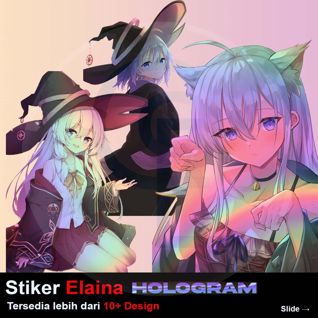 Jual Sticker Elaina Majo No Tabitabi Vinyl Tumblr HD Anime HOLOGRAM ...