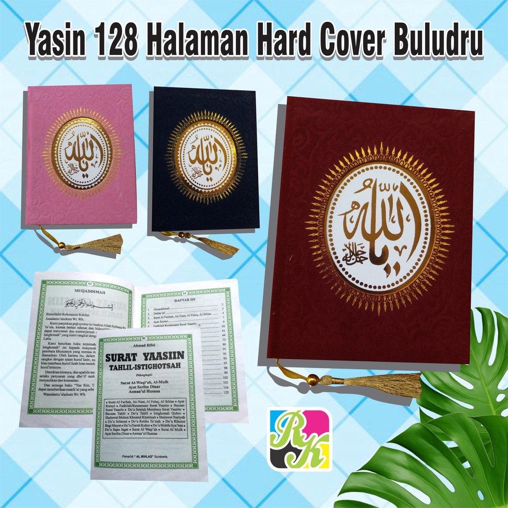 Jual Yasin Dan Tahlil Hard Cover Bahan Kain Buludru Isi 128 Halaman ...