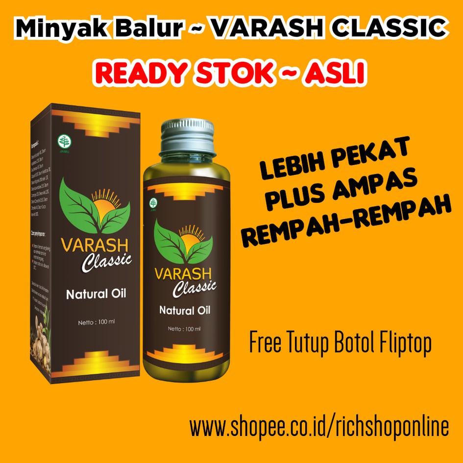 Jual Minyak Balur VARASH CLASSIC Asli Bali Varash | Shopee Indonesia