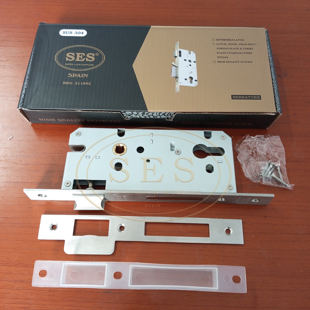 Jual Body Kunci Pintu - Mortise Lock SES H2030 - 50MM SS Sus 304 ...