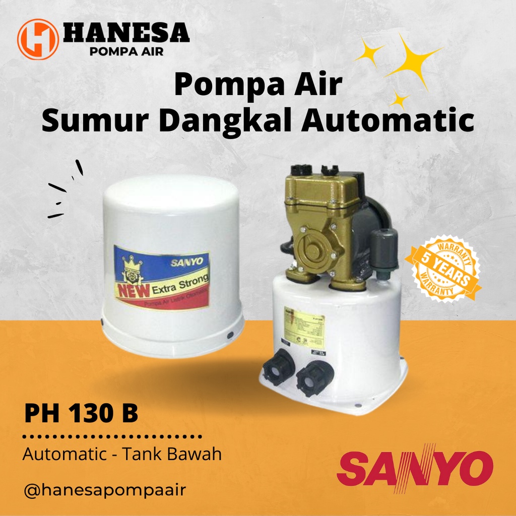 Jual Sanyo PH 130 B Pompa Air Sumur Dangkal Otomatis | Shopee Indonesia