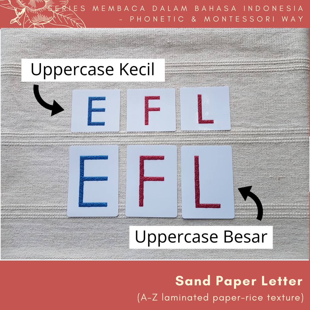 Jual Phonics Montessori - Material_02 Sand Paper Letter - Baca Tulis ...