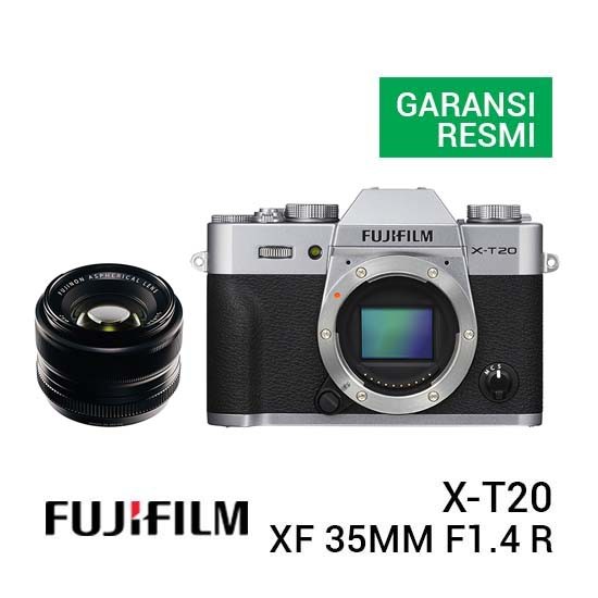 Jual Fujifilm XT20 X-T20 XT 20 Bundling Fujinon 35mm F1.4 R