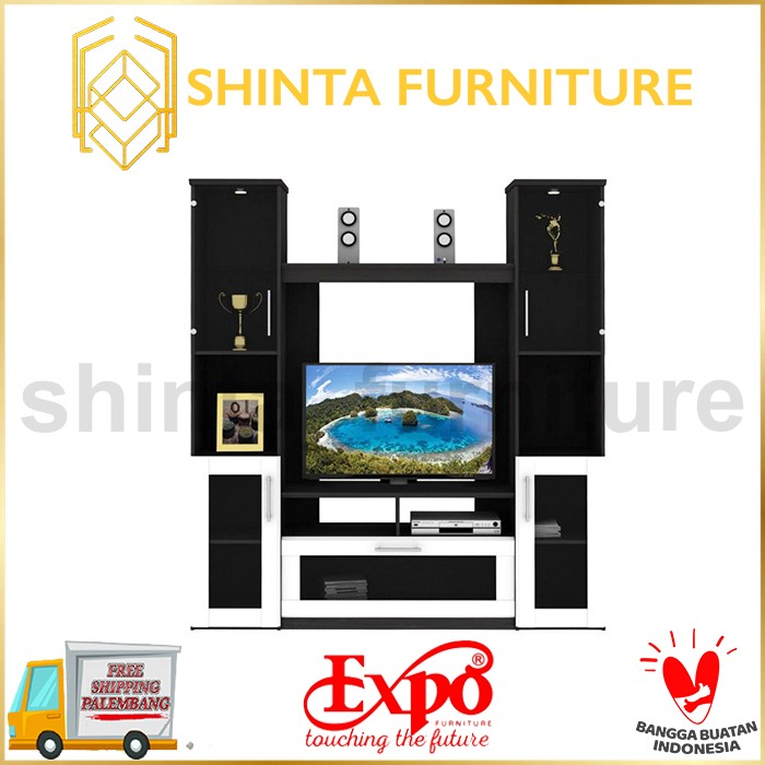 Jual Lemari Pajangan Wu Expo Wall Unit Partisi Rak Lemari Tv