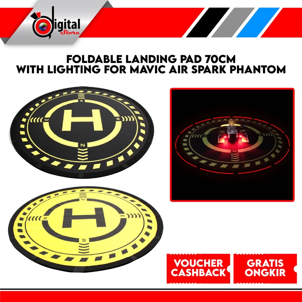 Jual Foldable Landing Pad D70cm With Lighting Landing Pad With Lampu