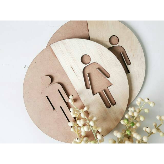 Jual TANDA TOILET / SIGNAGE TOILET bulat timbul | Shopee Indonesia