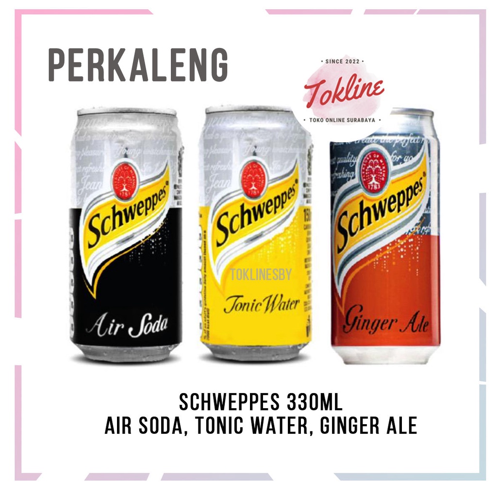 Jual [ PERKALENG ] SCHWEPPES CAN 250ml 330ml TONIC WATER, SODA WATER