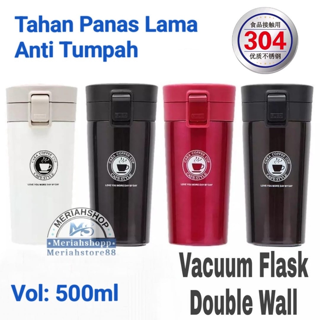 Jual 500ml Stainless Sus304 Termos Mug Gelas Botol Kopi Coffee Teh Premium Double Wall Vacuum 2262