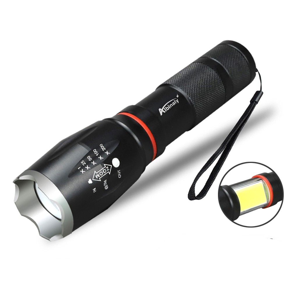 Torcia Tatica Ten Eight TE-2 CREE XM-L T6 500 Lumen - Alluminio Nera Con Clip