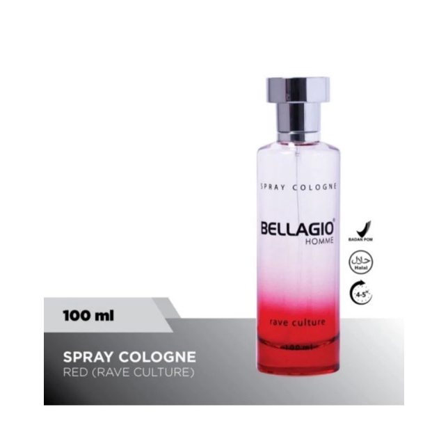 Jual Bellagio Spray Cologne Rave Culture (Red- 100ml) | Shopee Indonesia