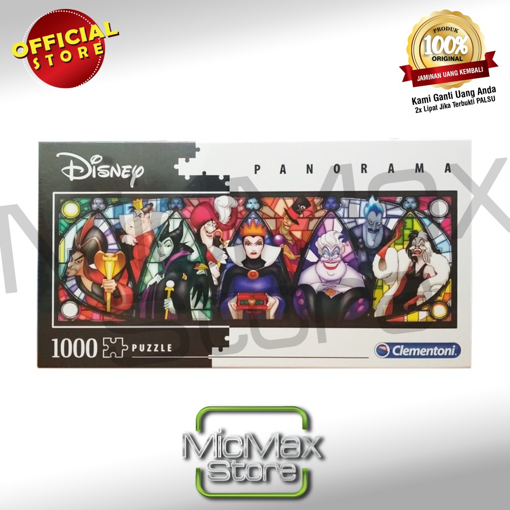 Jual Clementoni Disney Villains Panorama Puzzle 1000 Pcs | Shopee Indonesia