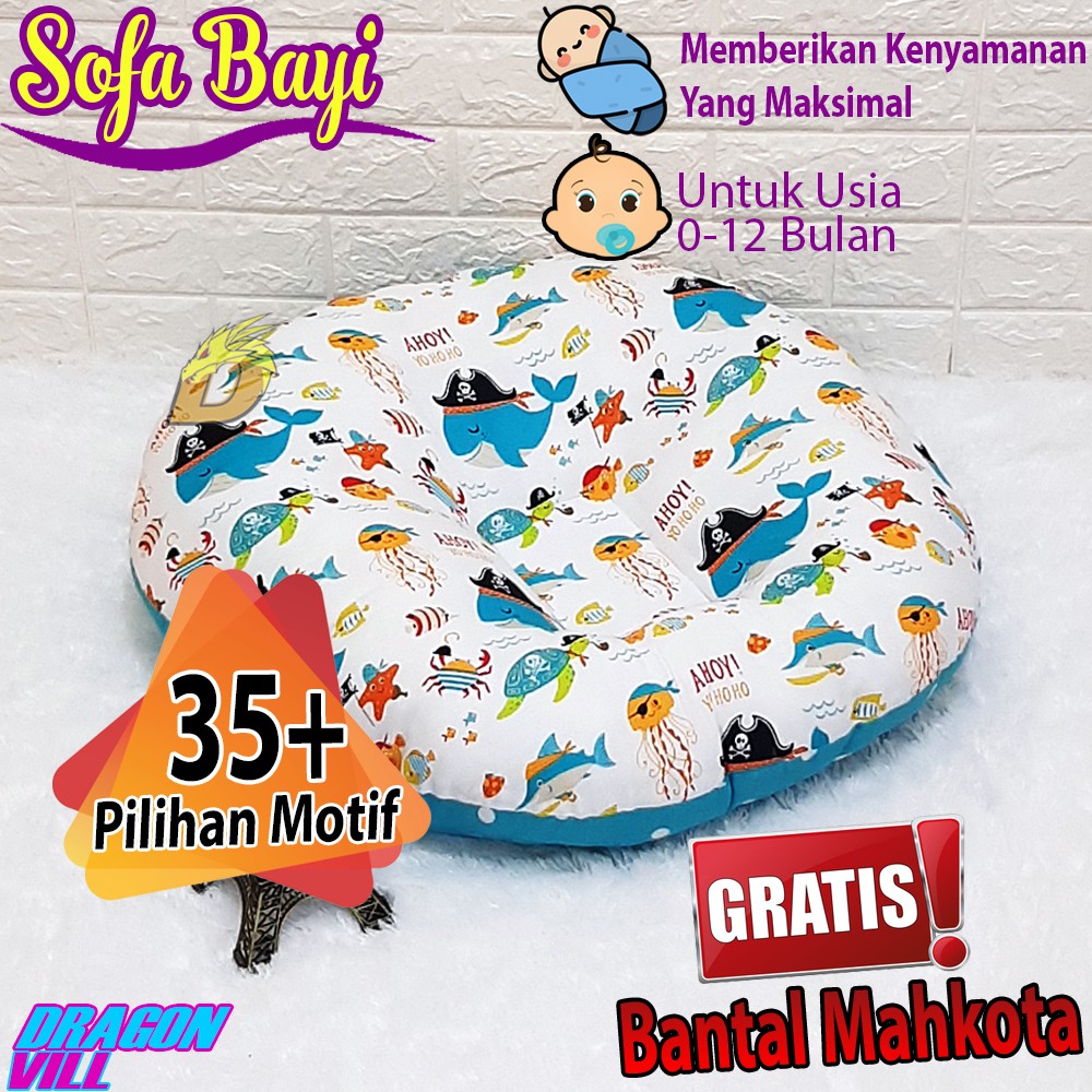 Jual Free Bantal Peyang Mahkota Sofa Bayi Multifungsi Kasur Bayi Jumbo Tempat Tidur Bayi