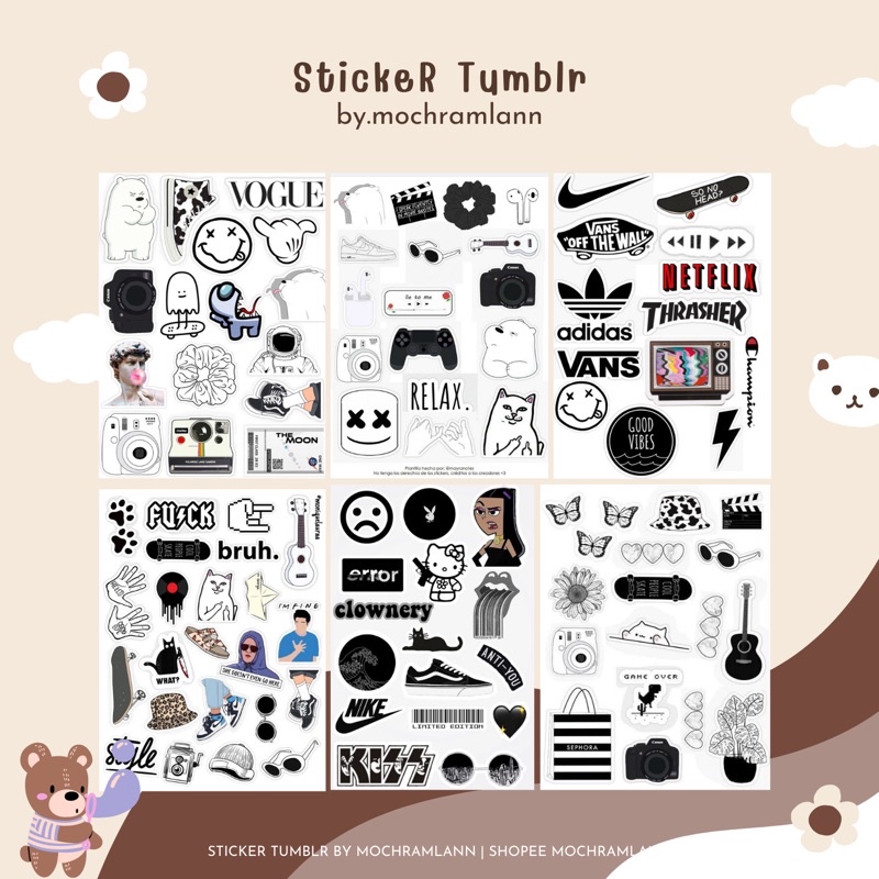 Jual NEW KATALOG ! STICKER TUMBLR AESTHETIC/ STIKER JURNAL/ STIKER CASE ...