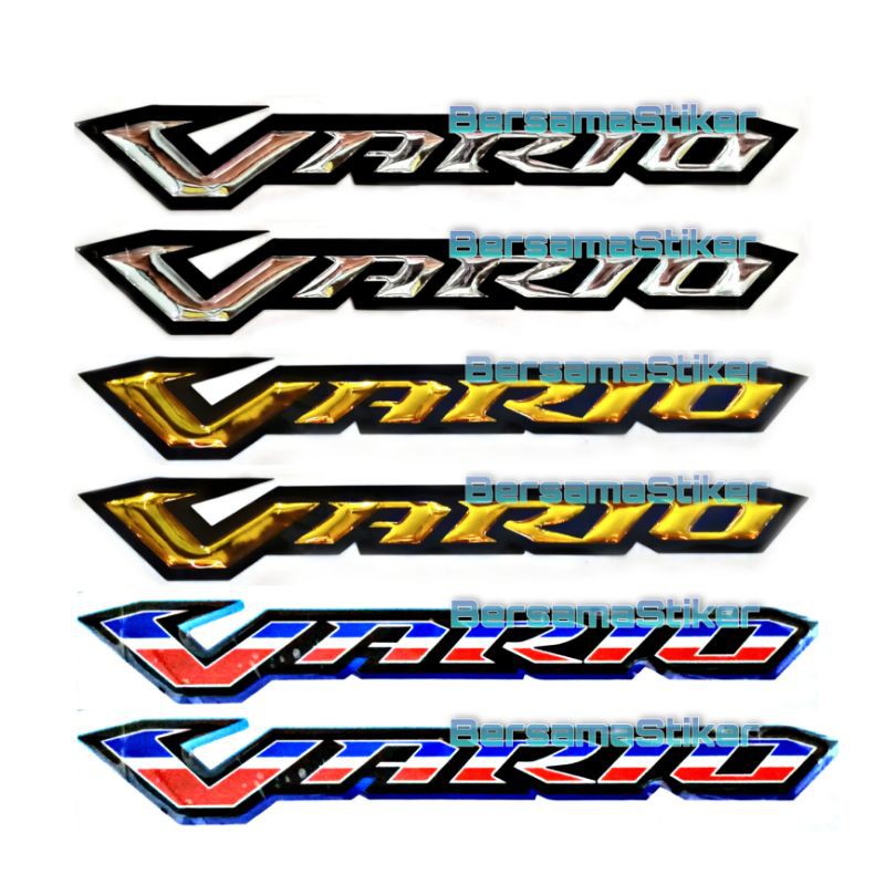 Jual Stiker Timbul Vario Chrome Gold Thailand Shopee Indonesia