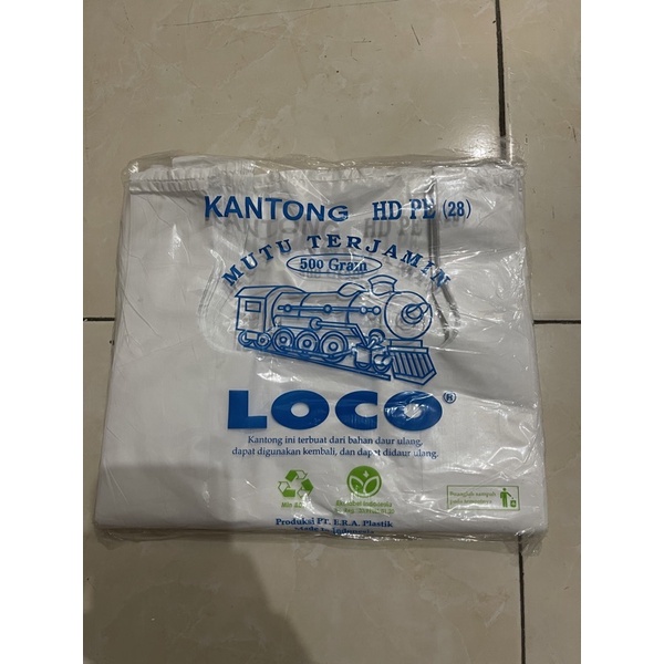 Jual Kantong Plastik HD LOCO Putih Ukuran 17, 24, 28, 35, 40, ( TEBAL ...