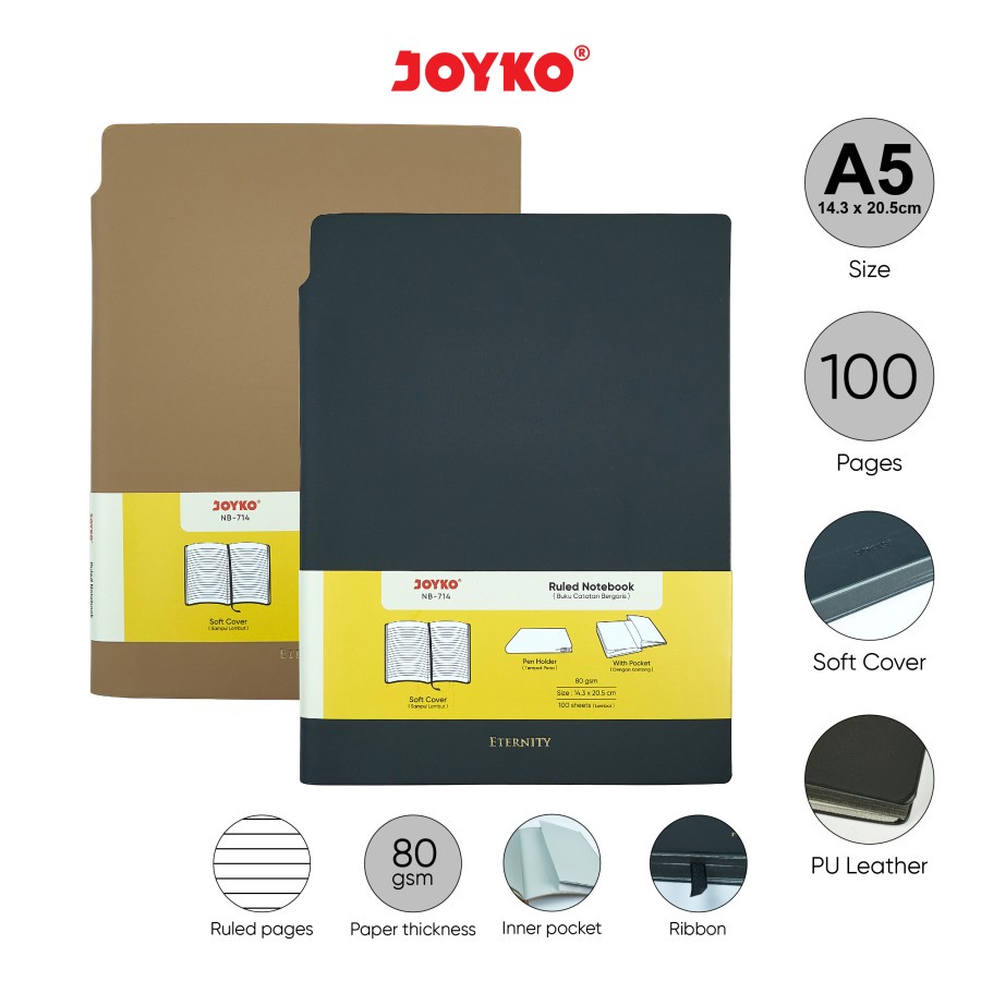 Jual Joyko Ruled Notebook Eternity A5 Buku Tulis Catatan Bergaris