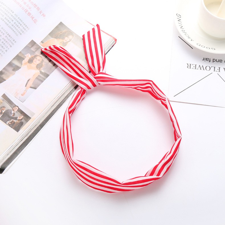 Jual Bandana Rabbit Garis Colour Bando Kawat Lucu Bunny Head | Shopee ...